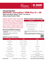 PDF thumbnail for NEOPOR® ThermaPlus™ WRB Plus CI + AB Data Sheet