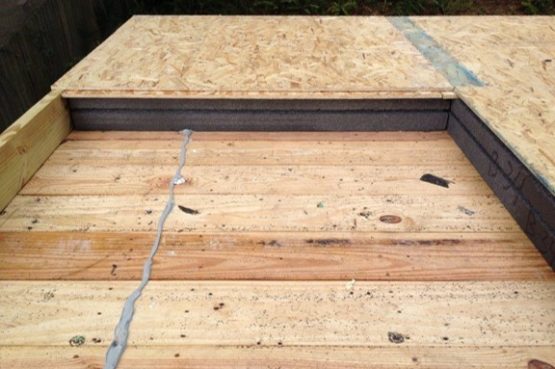 Closer look at panels during installation