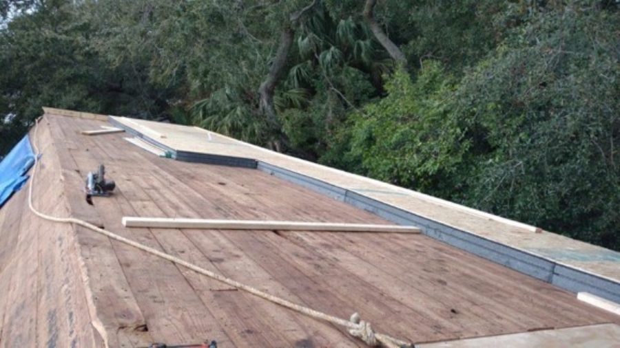 Panel installation progress